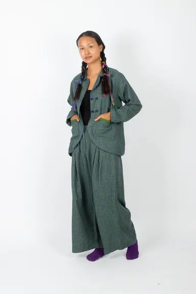 Ornata | Handwoven Merino Wool Blazer and Pant Co Ord Set