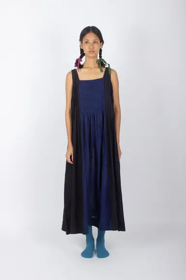 Karaketi | Handwoven Muslin Cotton Jamdani Slip Dress