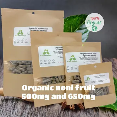 USDA Organic Noni Fruit (Morinda Citrifolia) 500mg and 650mg Vegetarian Capsules