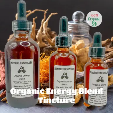 Organic Energy Blend Double Extracted Glycerin Tincture sustainably harvested NON GMO