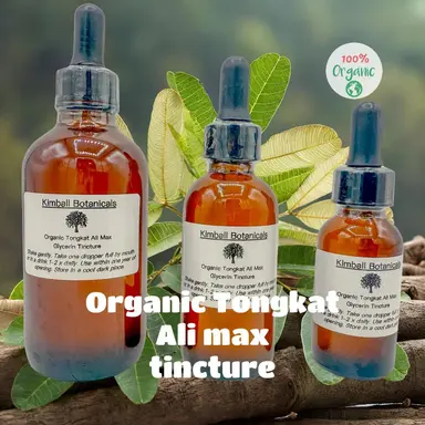 Organic Tongkat Ali Tri Blend MAX Double Extracted Glycerin Tincture sustainably harvested NON GMO