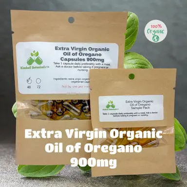USDA Organic Oil of Oregano Capsules, Extra Virgin