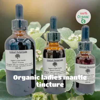Organic Ladies Mantle (Alchemilla mollis) Liquid Extract Glycerin Tincture Double Extracted NON GMO