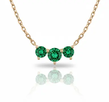 Trinity Radiance Emerald Necklace