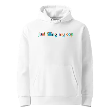 Organic Hoodie Filling My Cap Cotton Hoodie