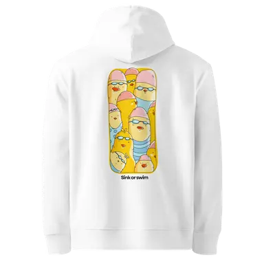 Organic Hoodie Sink or Swim Graphic for Swimmers