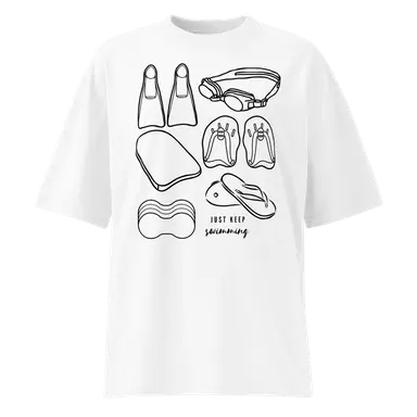 Organic Oversized T-Shirt Just Keep Swimming