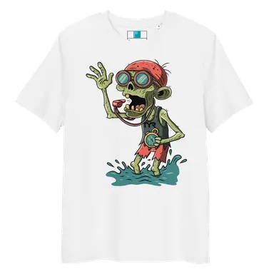 Organic T-Shirt Zombie Swim Coach