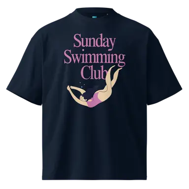Organic Oversized T-shirt Sunday Swimming Club