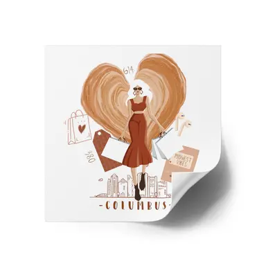 Midwest Vibes Square Sticker