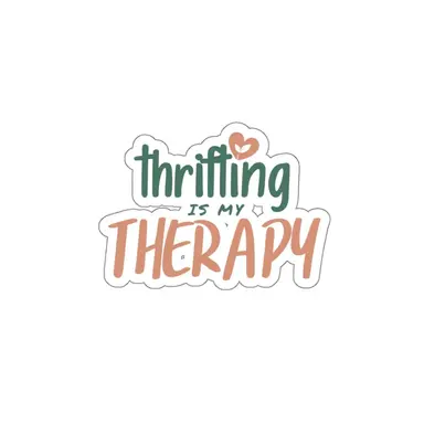 Thrifting is my Therapy Kiss-Cut Stickers