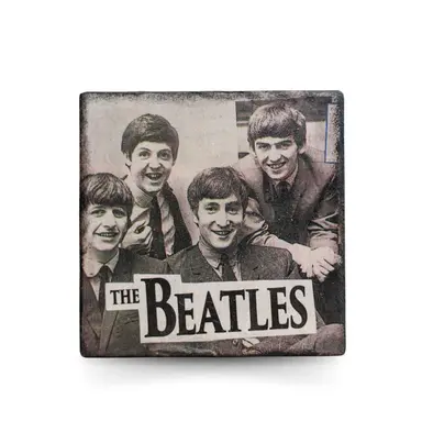 The Beatles Upcycled Coaster