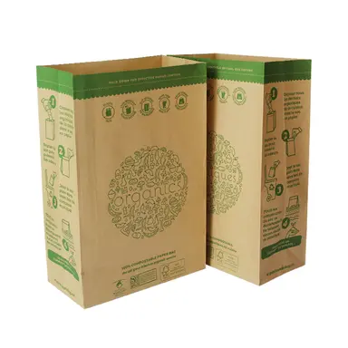 Compostable Paper Bags-1 small box, totaling 12 packs (120 paper bags).