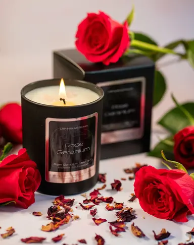 Rose Geranium Soya Wax Candle