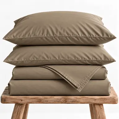 270TC Organic Cotton Percale Sheet Set, Soft and Breathable – Seafern