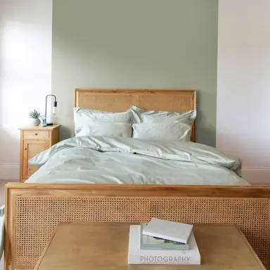 300TC Organic Sateen Bedding Set – Smooth Luxury in Certified Cotton - Seagrass