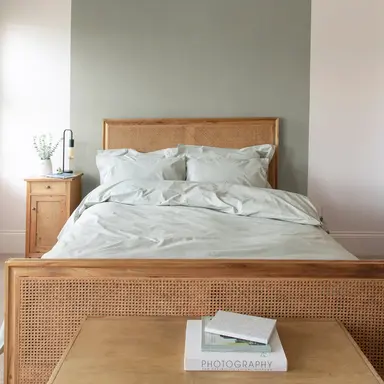 270TC Organic Cotton Percale Bedding Set, Soft & Breathable – Seagrass