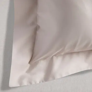 300TC Organic Sateen Oxford Pillowcase – Smooth Cotton with Tailored Detail – Driftwood