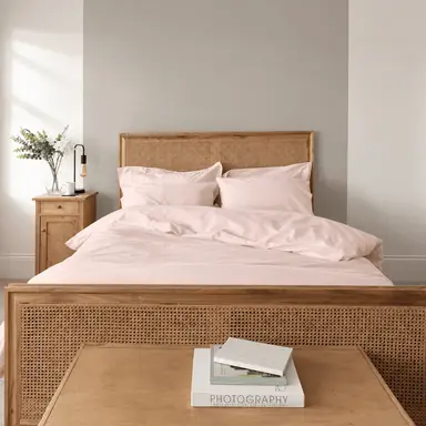 270TC Organic Cotton Percale Bedding Set, Soft & Breathable – Coral Sands