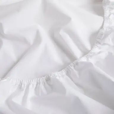 300TC Organic Cotton Sateen Deep Fitted Sheet – Relaxed Elegant Softness - Sea Salt