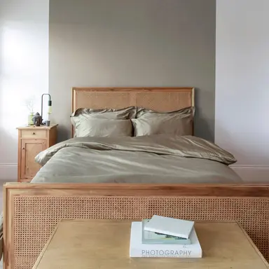 300TC Organic Sateen Bedding Set – Smooth Luxury in Certified Cotton - Sea Fern