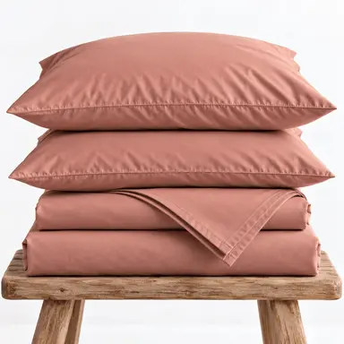 270TC Organic Cotton Percale Sheet Set, Soft and Breathable – Dune Shadow