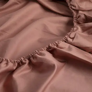 300TC Organic Cotton Sateen Fitted Sheet – Relaxed Elegant Softness - Dune Shadow