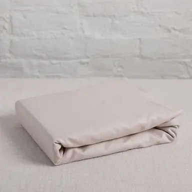 300TC Organic Sateen Flat Sheet – Gentle Softness in Certified Cotton - Driftwood