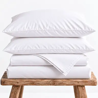 270TC Organic Cotton Percale Sheet Set, Soft and Breathable – Sea Salt