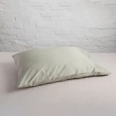 300TC Organic Sateen Standard "Housewife" Pillowcase – Buttery Cotton with Luxe Feel - Seagrass