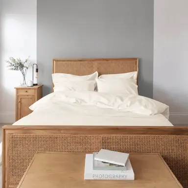 270TC Organic Cotton Percale Bedding Set, Soft & Breathable – Sunbleached