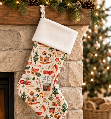 Tất Giáng Sinh Nhà Trông Cozy Mùa Đông – Tất Lễ Hội Thủ Công