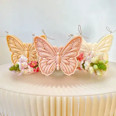 Large Butterfly Scented Soy Candle