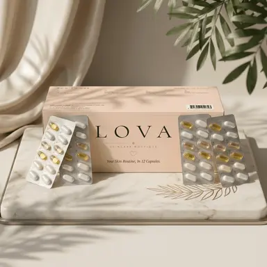 LOVA Skincare Boxes ·  7-in-ONE Capsule Routine ·  Complete AM & PM Skincare Ritual