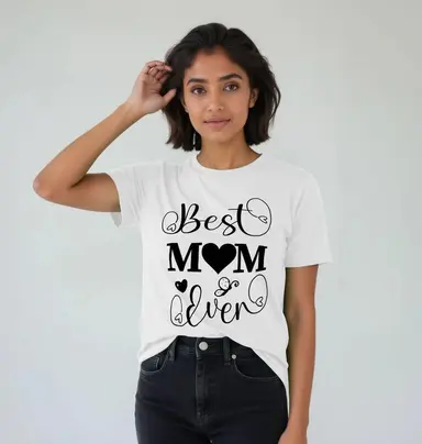 Best Mum Ever heart Tee