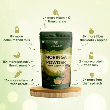 Moraveda Pure Moringa Leaf Powder – Daily Green Nutrition Supplement