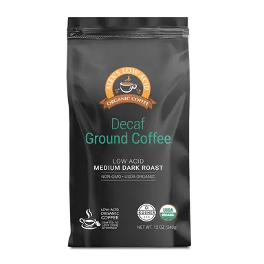 Alex's Low-Acid Organic Coffee™ - Decaf Fresh Ground (12oz)