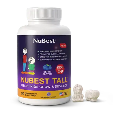 NuBest Tall Kids Multivitamin, Ages 2-9, Berry, 90 Chewables