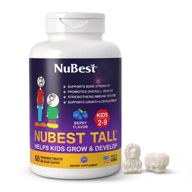 Nubest Tall Kids Multivitamin, Ages 2-9, Berry, 60 Chewables
