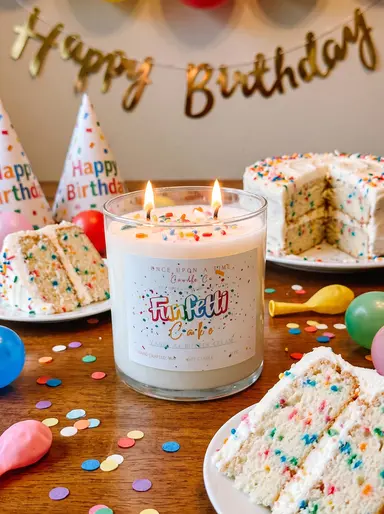 Nến Paraffin Soy Bánh Funfetti