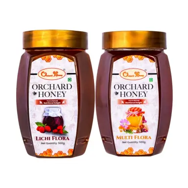 Orchard Multi Flora & Lychee Honey 500Gm Combo Pack of 2