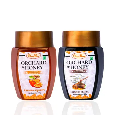 Orchard Ajwain Flora & Premium Quality Honey 100Gm Combo Pack of 2
