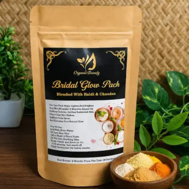 Gói dưỡng da Bridal Glow với Nghệ & Gỗ Đàn Hương | Mặt nạ làm sáng & chống rám nắng