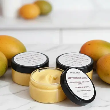 Sữa tắm tẩy tế bào chết Mango Body Polish Scrub – Làm sáng & Dưỡng da với Bơ xoài, Nghệ & Niacinamide
