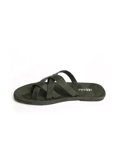 Radial Crossover Vegan Suede Slides Men - Thrift