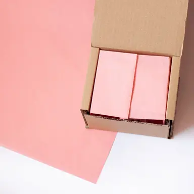Giấy tissue màu hồng, 500mm x 380mm Có thể tái chế, Phân hủy sinh học, Tự phân hủy