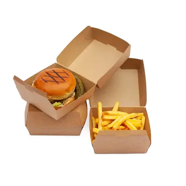 Burger Box Delivery packaging 9,000 Kraft Burger box 600 units x 15 boxes