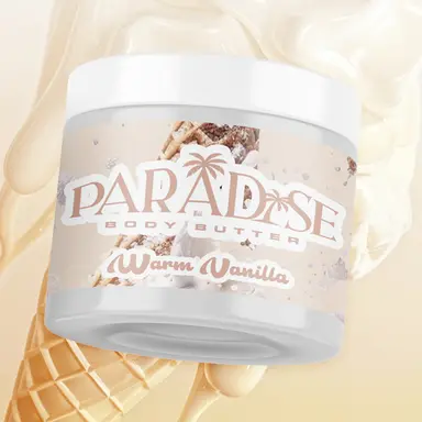 Paradise Body Butter – Vanilla Whipped Body Butter | Organic Shea | Deep Moisturizer for Dry Skin