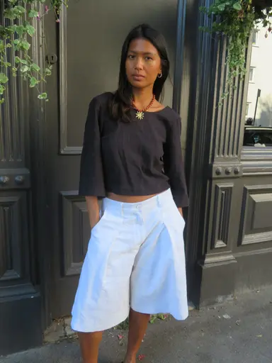 The Gaucho jorts - White