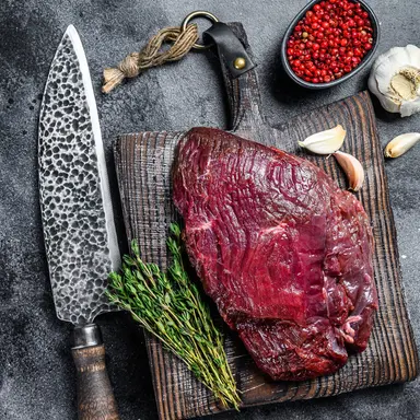 Bít tết đùi nai rừng (đông lạnh nhanh, chưa lên men)